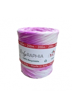 RAPHIA LILA Y BLANCO (15mm...