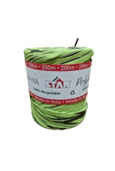 RAPHIA VERDE + MARRÓN (15mm...