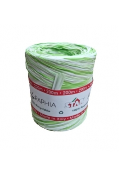 RAPHIA VERDE + BLANCO (15mm...