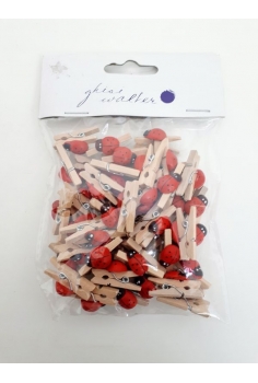 PINZAS NATURALES + LADYBUG...