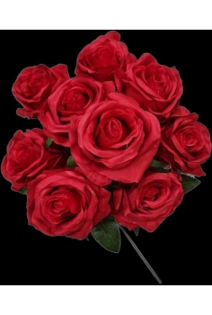 POMO ROSAS COLOR ROJO (9uds)